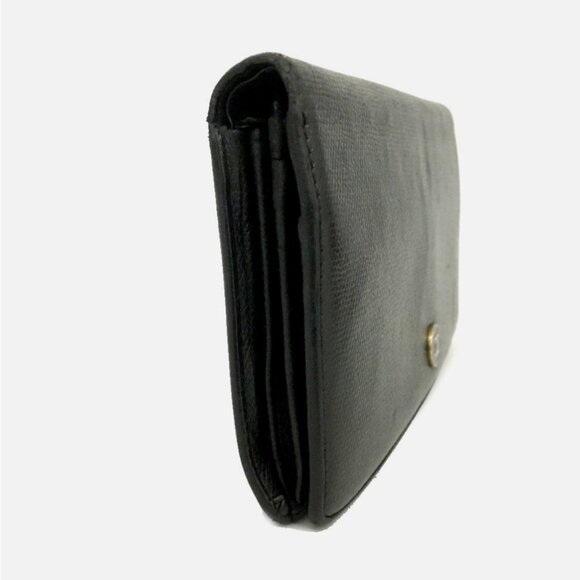 CHANEL Coco Button Leather Bifold Wallet Black France - Picture 4 of 8